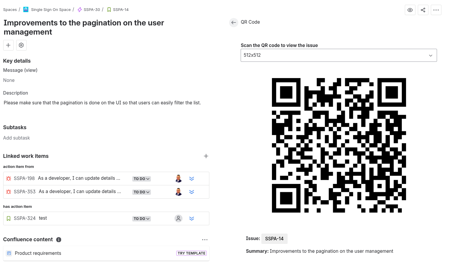 Hero image showing a QR code panel on a Jira issue